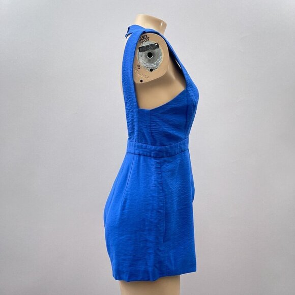 Finders Keepers Blue Deep V-Neck Romper Backless Cutout Wrap Skort M - Picture 15 of 15